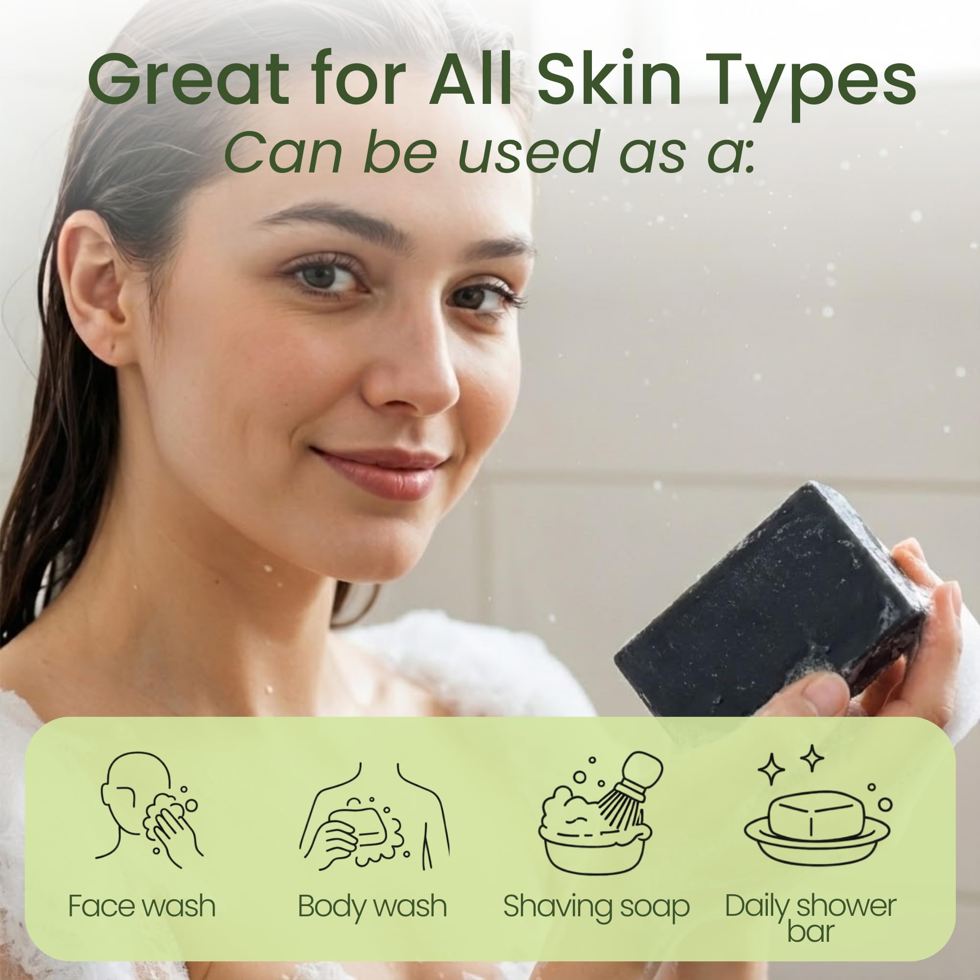 Aspen Kay Naturals Handmade Dead Sea Mud Soap Bar with Activated Charcoal – 4.5 oz