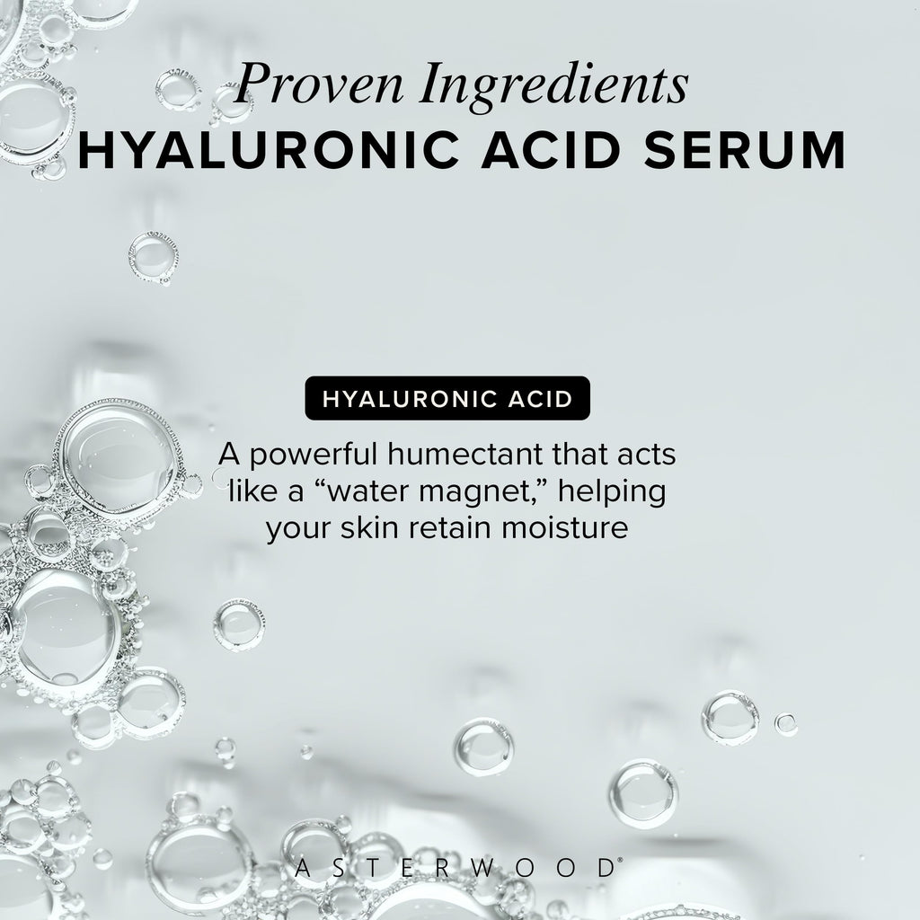 Asterwood Hyaluronic Acid Serum for Face – Fragrance-Free Hydration, Plumping & Anti-Aging | 4 Fl Oz