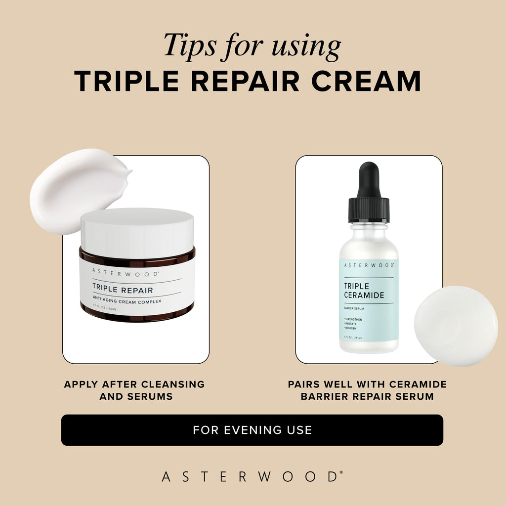 Asterwood Matrixyl 3000 + Argireline + Vitamin C Cream – Fragrance-Free Triple Repair with Hyaluronic Acid (1.7 Fl Oz)