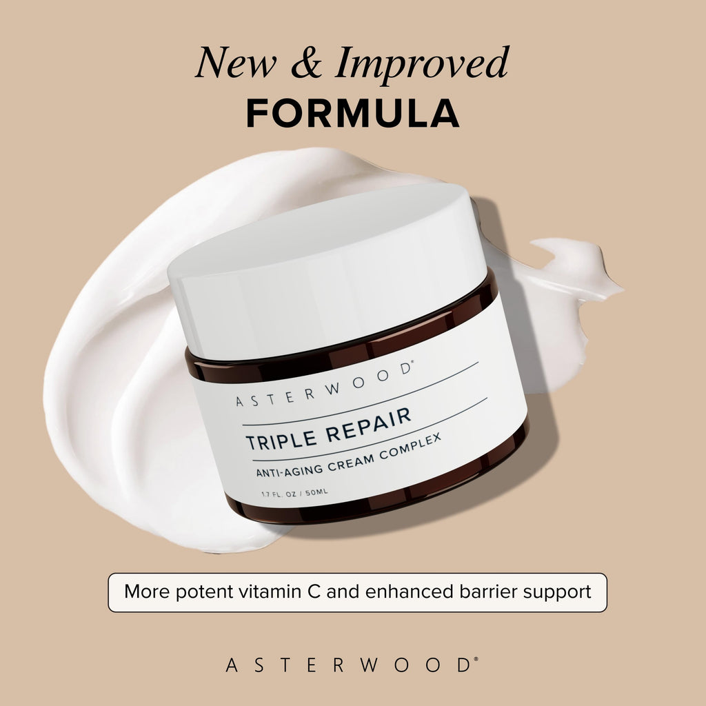 Asterwood Matrixyl 3000 + Argireline + Vitamin C Cream – Fragrance-Free Triple Repair with Hyaluronic Acid (1.7 Fl Oz)