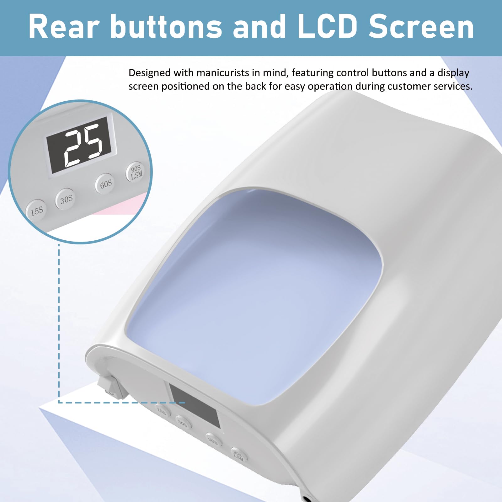ASTONFOG 126W Cordless UV LED Nail Lamp – Auto Sensor & 4 Timers