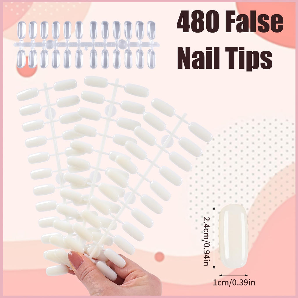 ASTONFOG 308 Colors Nail Swatches Book with 480 Nail Tips – Professional Display & Practice Card
