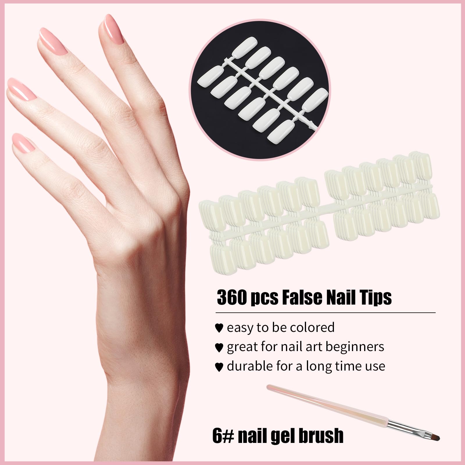 ASTONFOG 308 Nail Colors Chart with 360 Tips – Professional Nail Swatches Book (Gold)