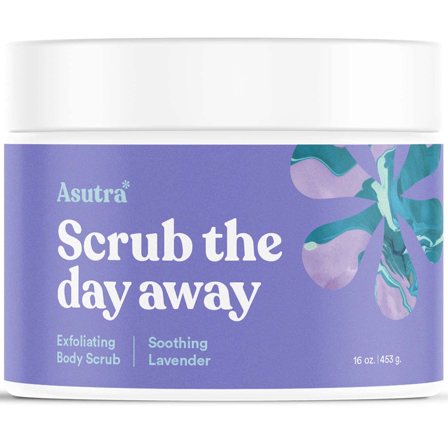 ASUTRA Dead Sea Salt Essential Oil Body Scrub Exfoliator (Soothing Lavender), 16 oz – Ultra Hydrating, Gentle & Moisturizing with Coconut, Lavender & Bergamot Oils