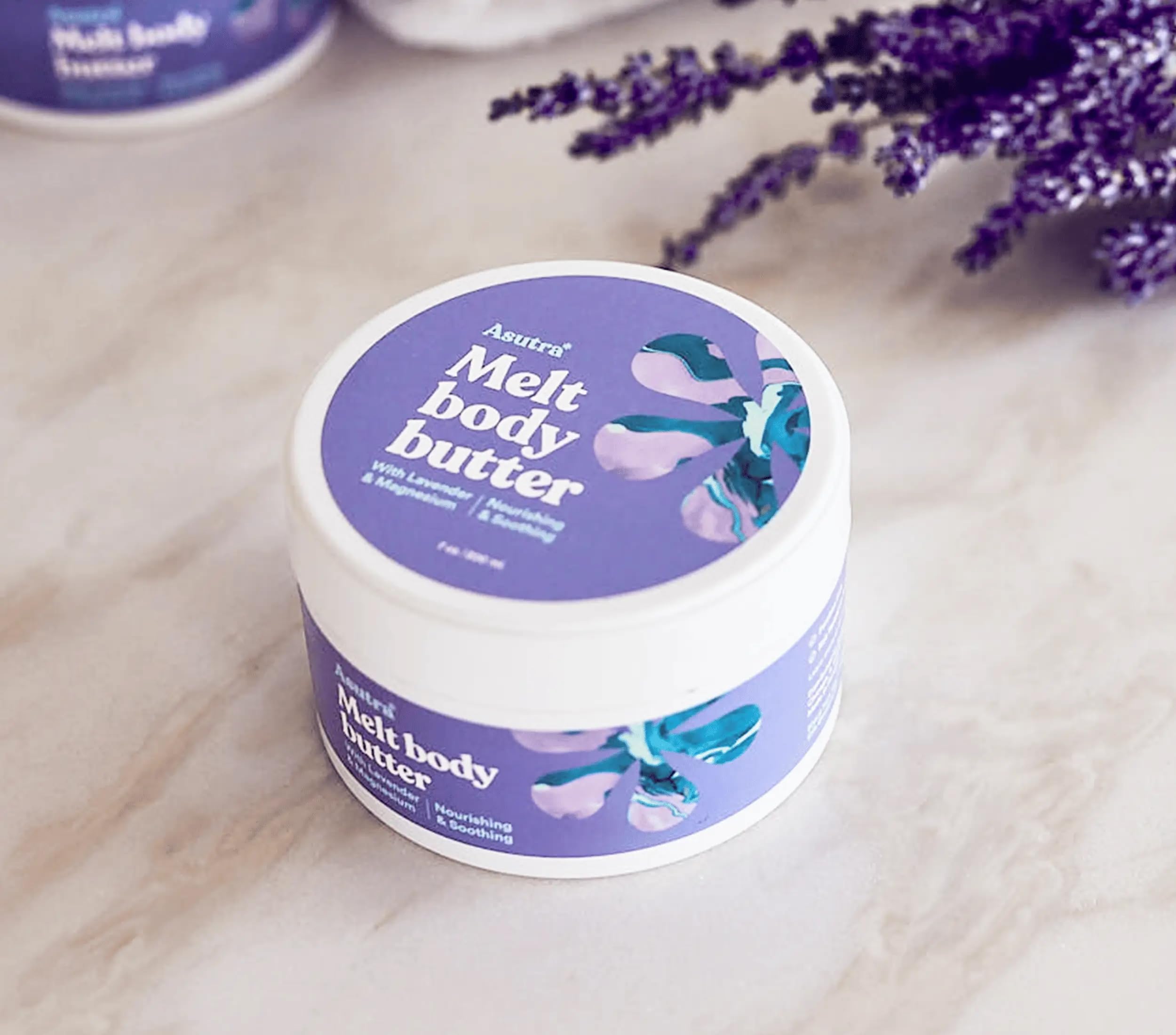 ASUTRA Magnesium Body Butter Lotion with Lavender – 7 oz, Soothing Shea Butter & Almond Oil