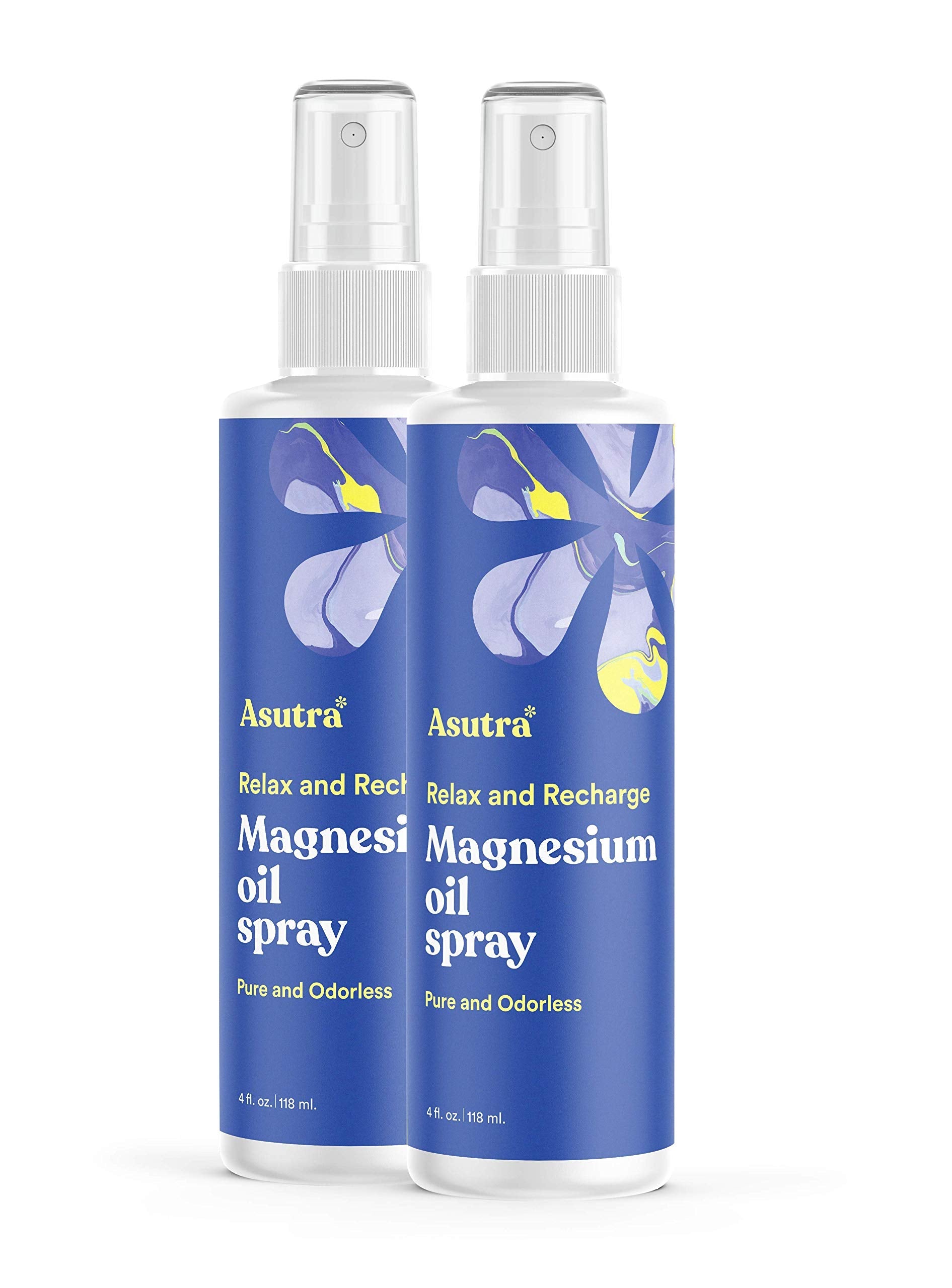 ASUTRA Magnesium Oil Spray (Pack of 2) – Rapid Absorption, Odorless, Non-Greasy