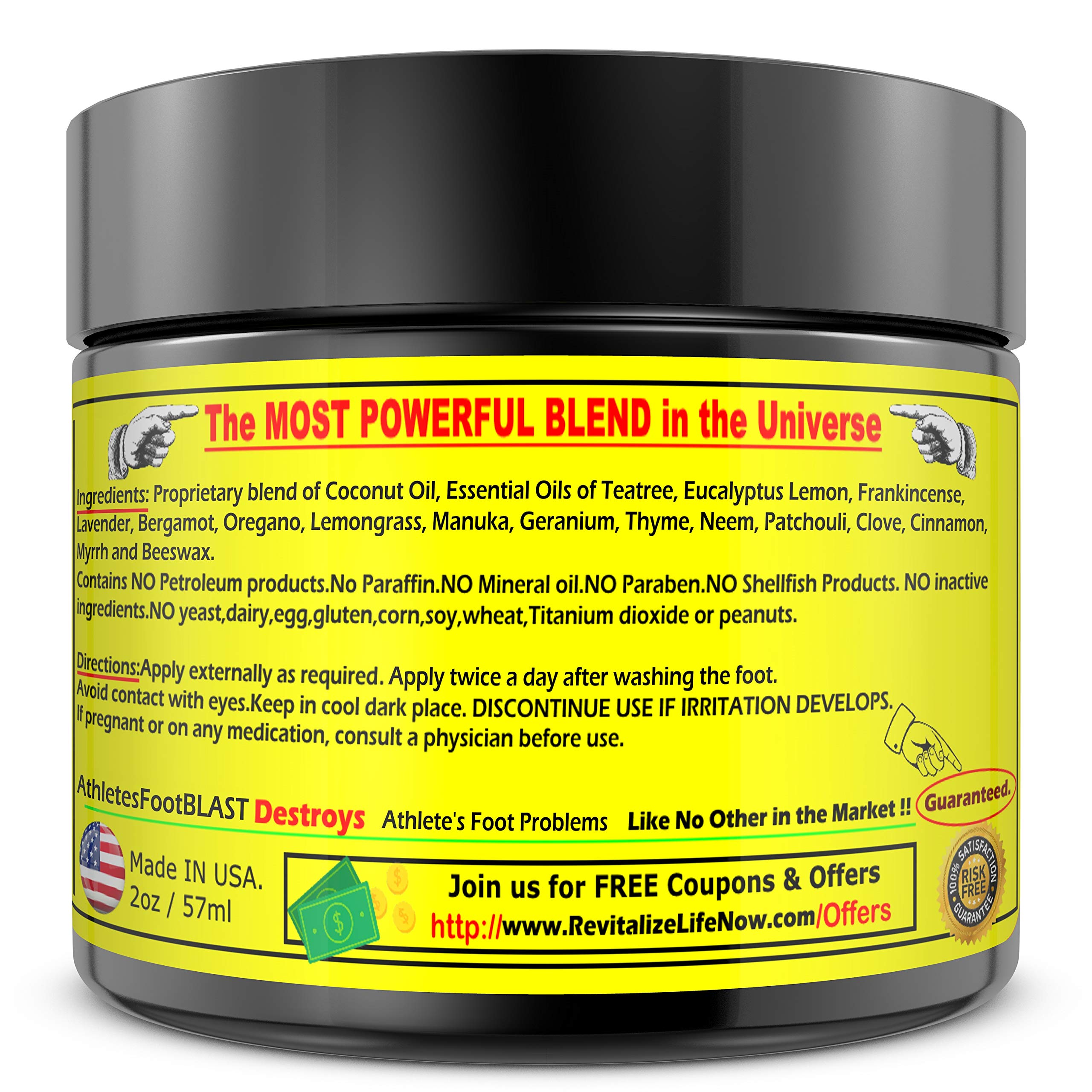 AthletesFootBLAST Plant-Based Foot Cream | Extra Strength Relief Balm