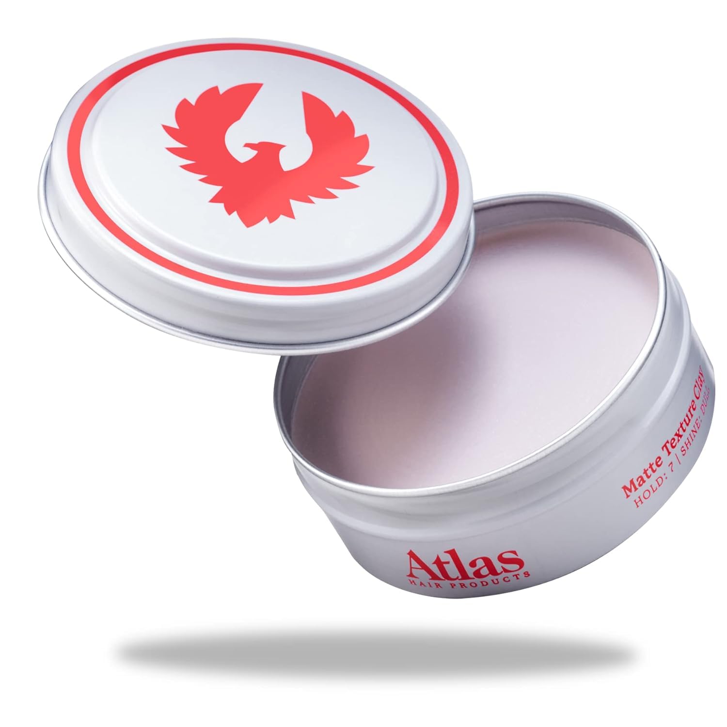 Atlas Matte Texture Clay – Lightweight Whipped Hair Clay, No Shine, Medium to Firm Hold (2.4 oz)