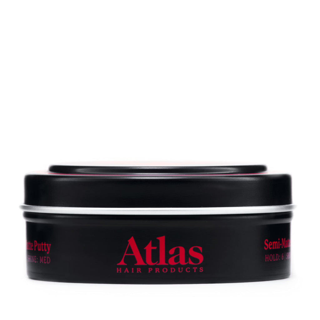 Atlas Pomade for Men – Semi-Matte, All Day Hold, Water-Soluble Hybrid Putty, 2.4oz