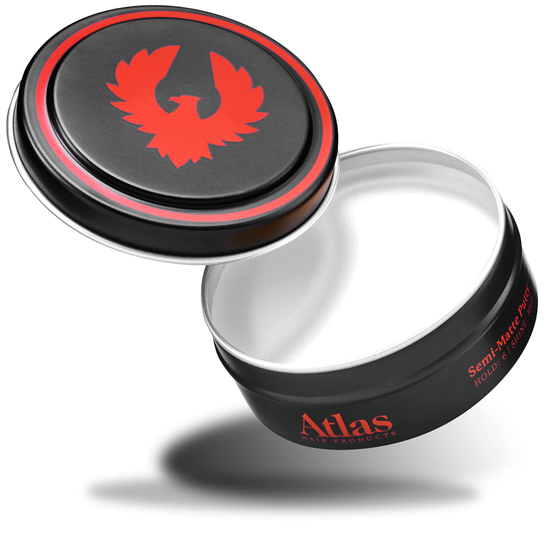 Atlas Pomade for Men – Semi-Matte, All Day Hold, Water-Soluble Hybrid Putty, 2.4oz