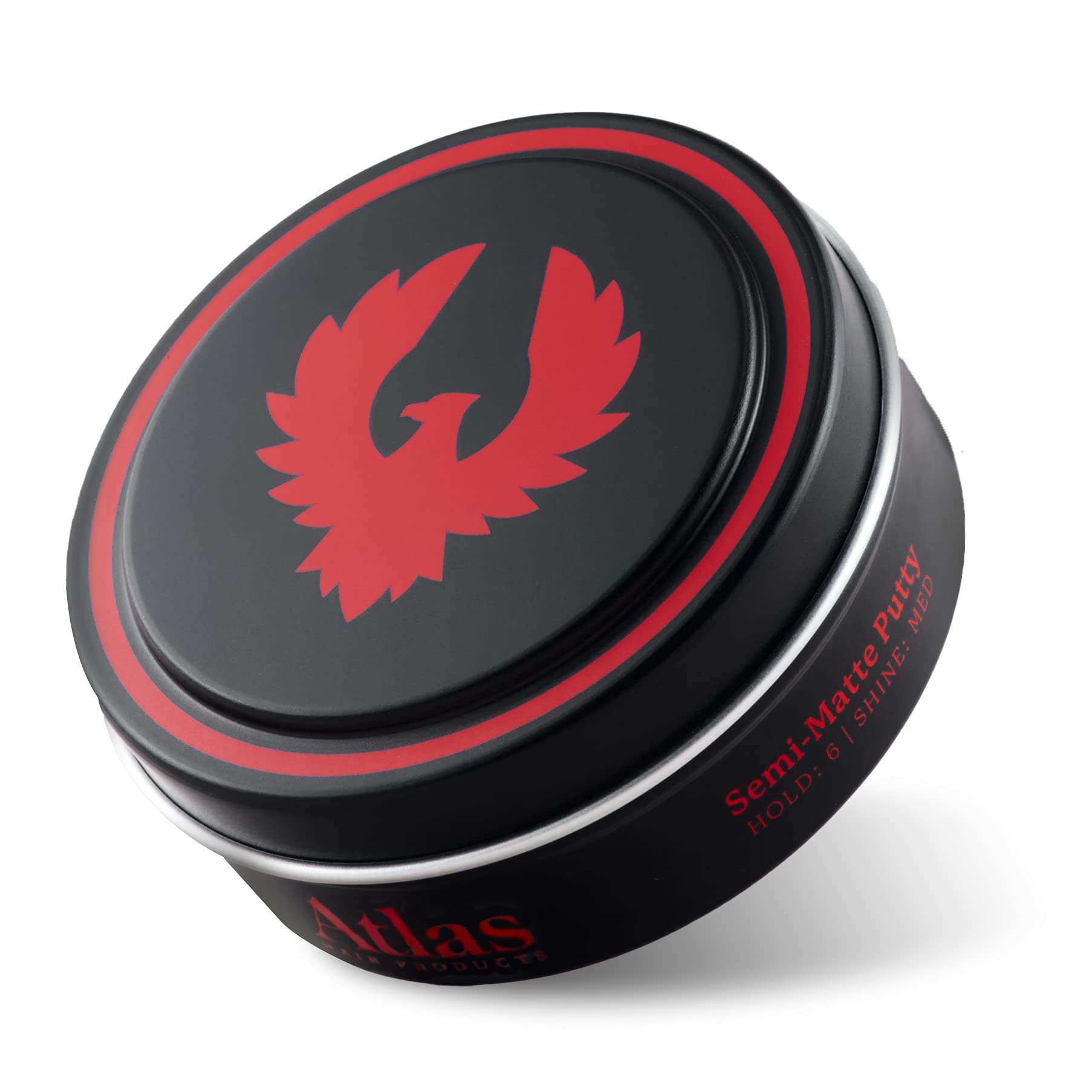 Atlas Pomade for Men – Semi-Matte, All Day Hold, Water-Soluble Hybrid Putty, 2.4oz