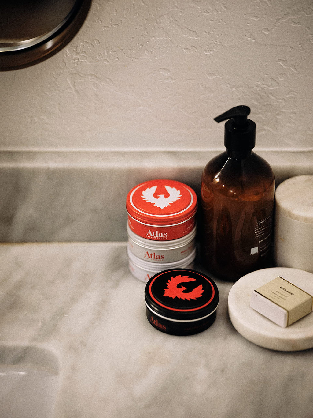 Atlas Pomade for Men – Semi-Matte, All Day Hold, Water-Soluble Hybrid Putty, 2.4oz