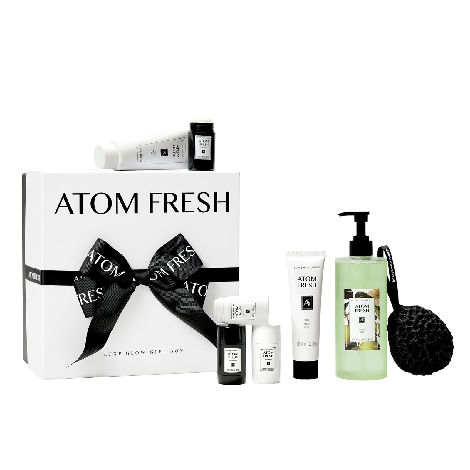 Atom Fresh Laboratory Body Care Gift Set for Women – Clean, Gentle Daily Essentials (Zesty Sage)