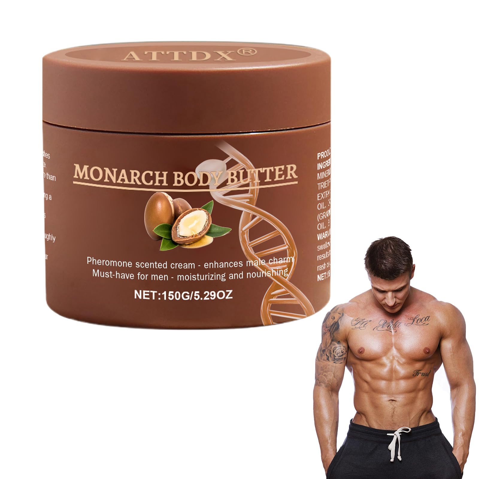 ATTDX Pheromone Scented Cream — Men’s Body Butter for Hydration and Long-Lasting Fragrance