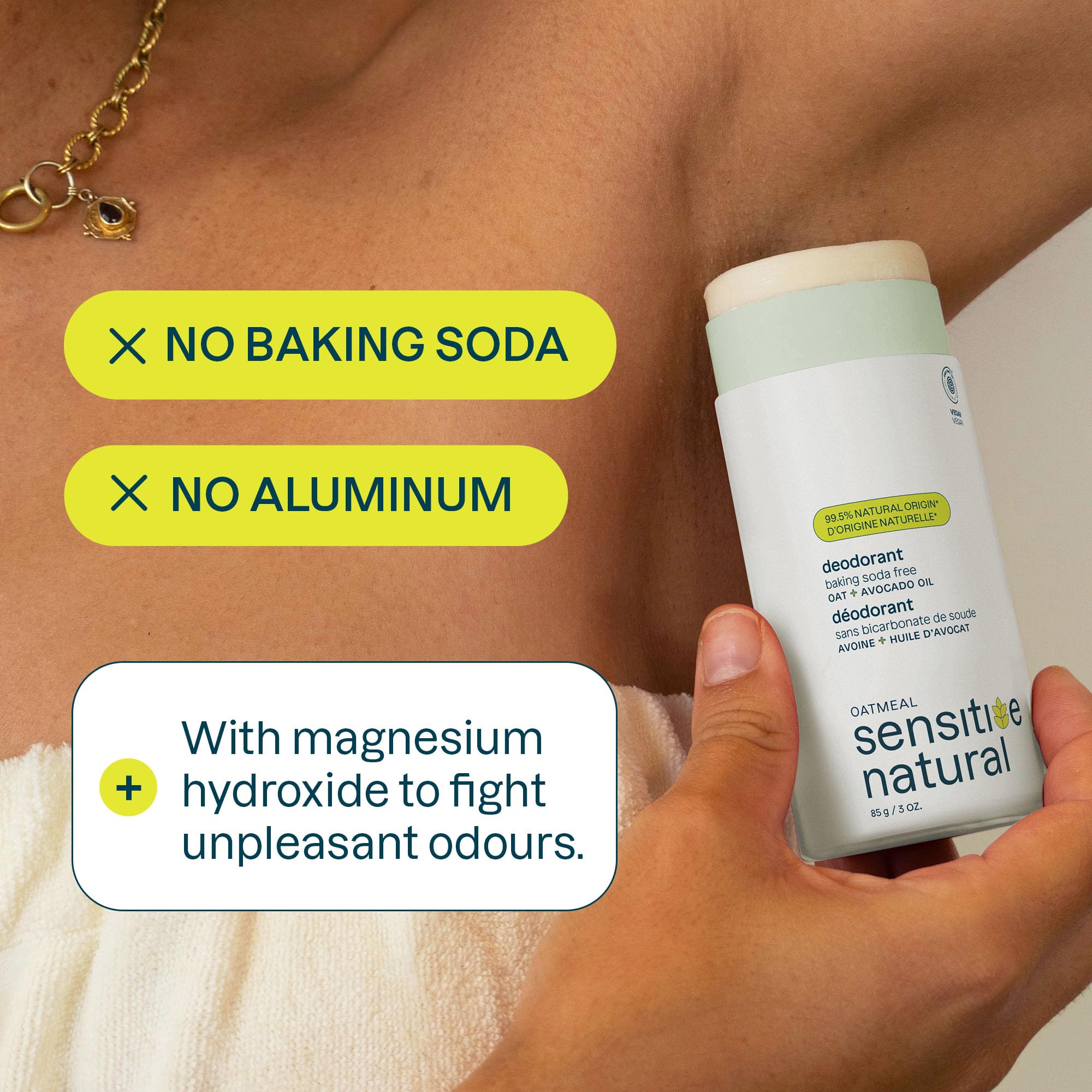 Attitude Sensitive Skin Deodorant Stick with Avocado Oil – Aluminum Free, Vegan, Paraben Free, 3 oz