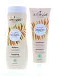 ATTITUDE Super Leaves Volume & Shine Shampoo & Conditioner Bundle – Soy Protein, Cranberries, Vitamin B5 | 16 oz + 8 oz