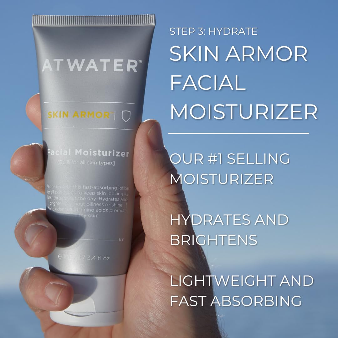 ATWATER Midnight Voyage Gift Set — 3-Piece Men’s Skincare Kit for Travel & Daily Hydration