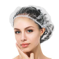 Auban 100pcs Disposable Shower Caps – Large, Waterproof & Individually Packaged