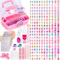 Audab 480 Pcs Kids Nails & Glue Kit — Press-On Nail Art for Girls 8–12