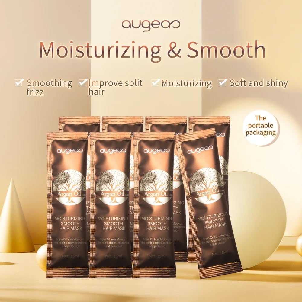 Augeas Argan Oil Hair Mask – Travel-Ready 15ml, 10-Pack