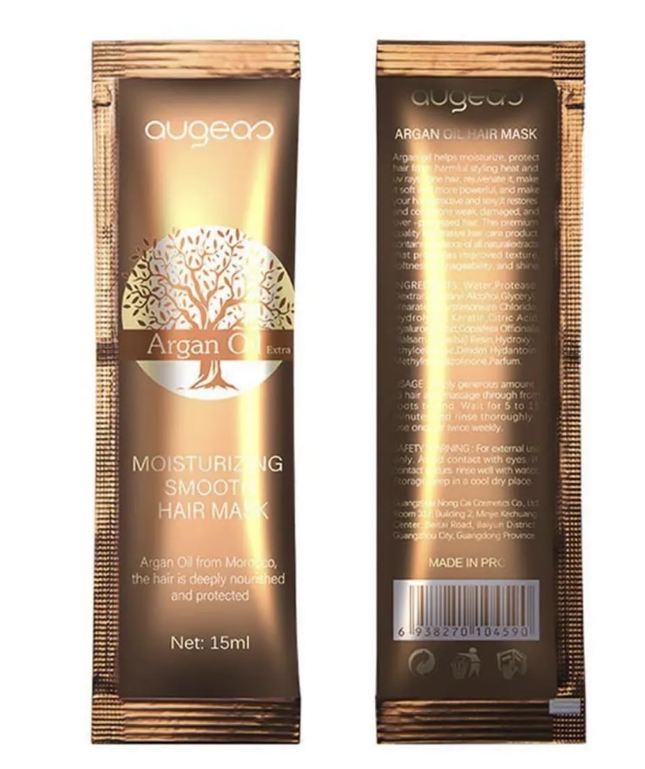 Augeas Argan Oil Hair Mask – Travel-Ready 15ml, 10-Pack