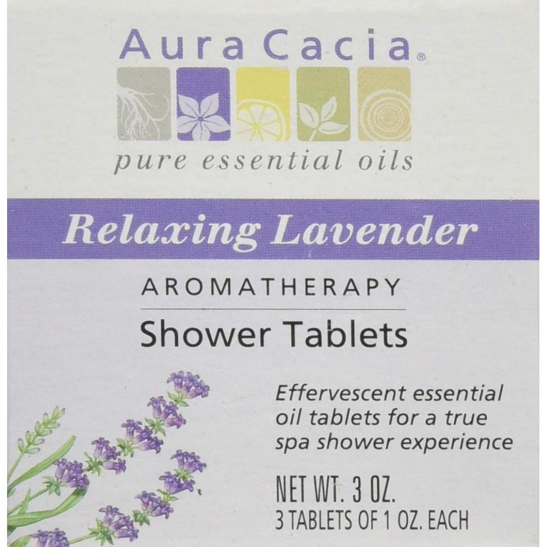 Aura Cacia Aromatherapy Shower Tablets – Relaxing Lavender (3-pack)