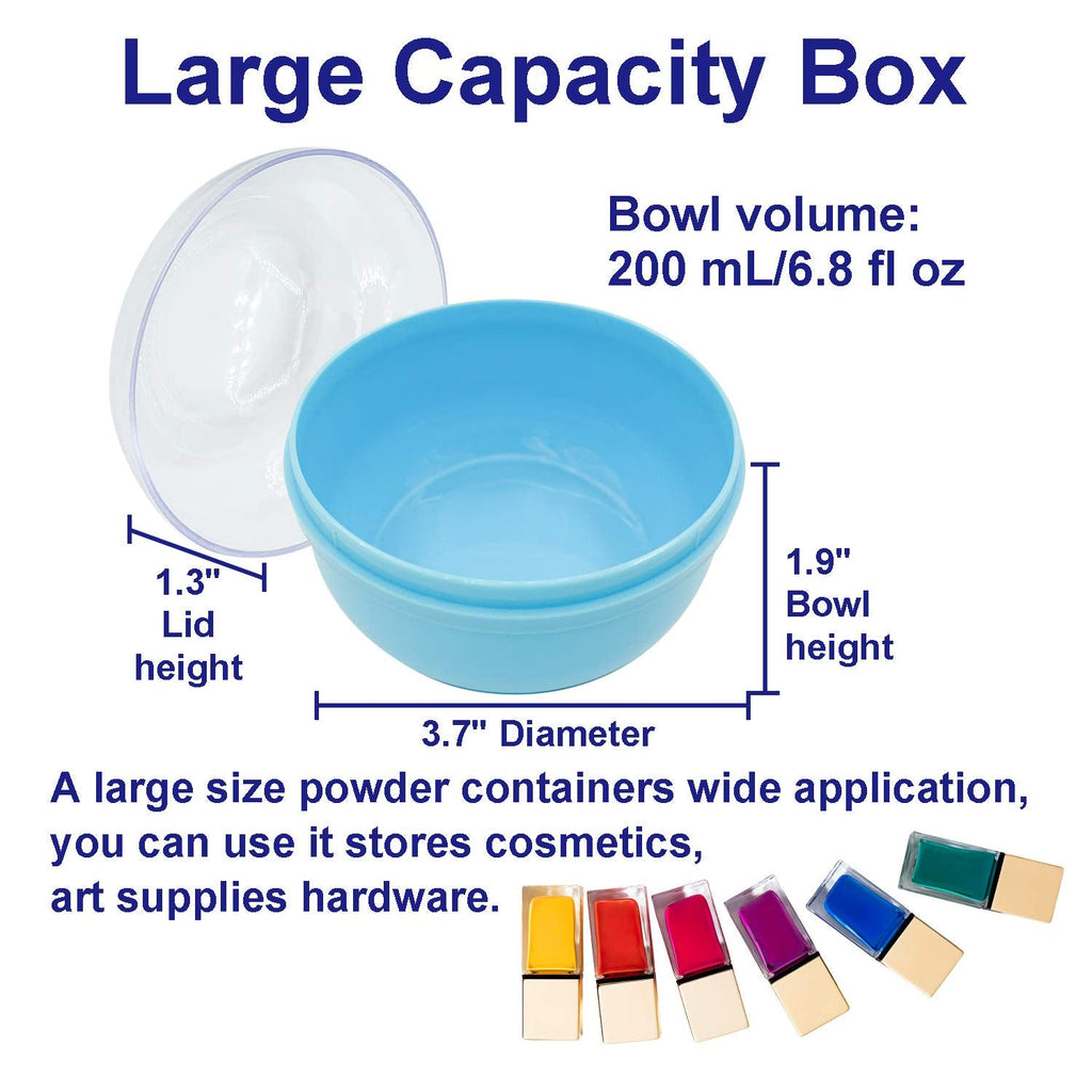 AURASIN Storage Body Powder Container – Large 3.5-inch Puff Box with Handle (Blue)