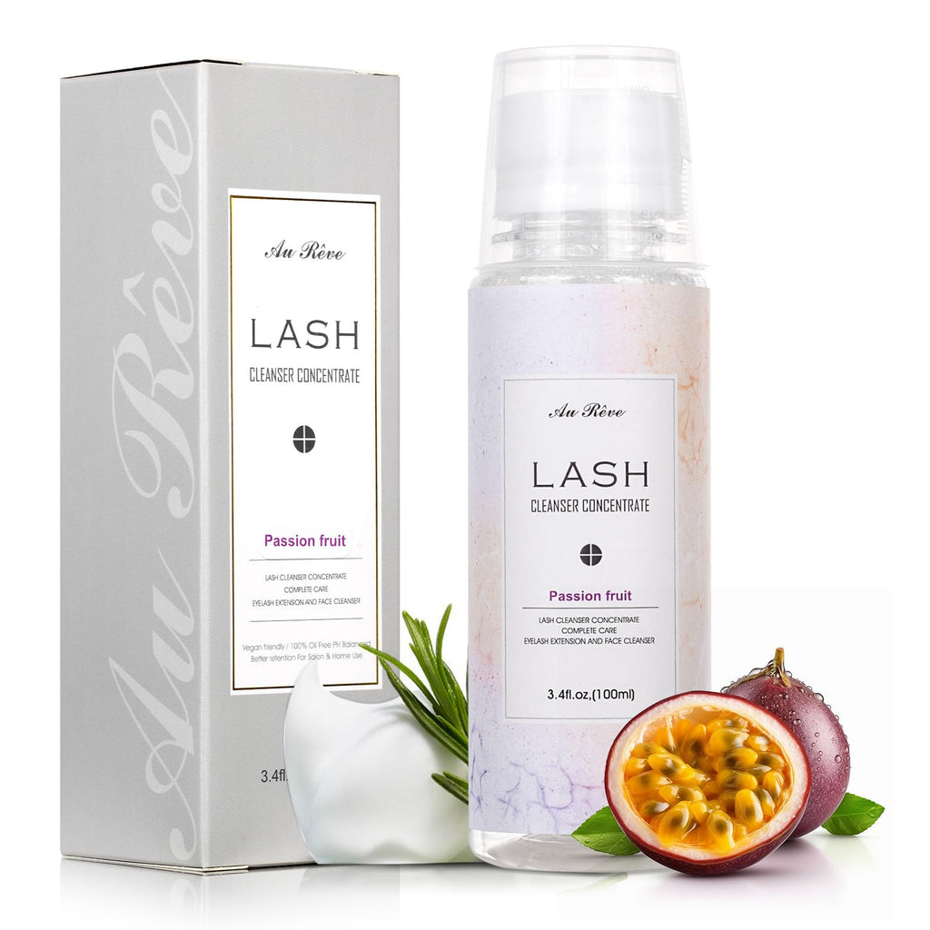 AuReve Lash Shampoo Concentrate 100ml – Oil-Free Eyelash Extension Cleanser for Salon & Home Care