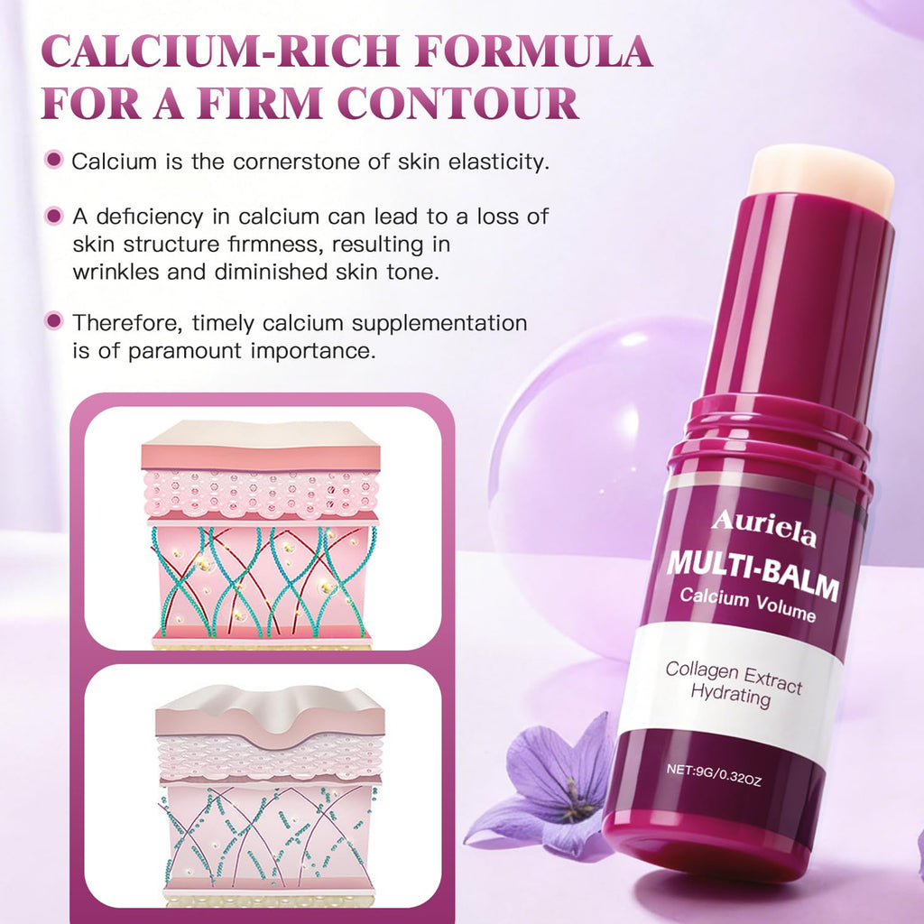 Auriela Calcium Volume Multi Balm – Multi-Use Hydrating Stick for Face, Eyes, Lips & Neck