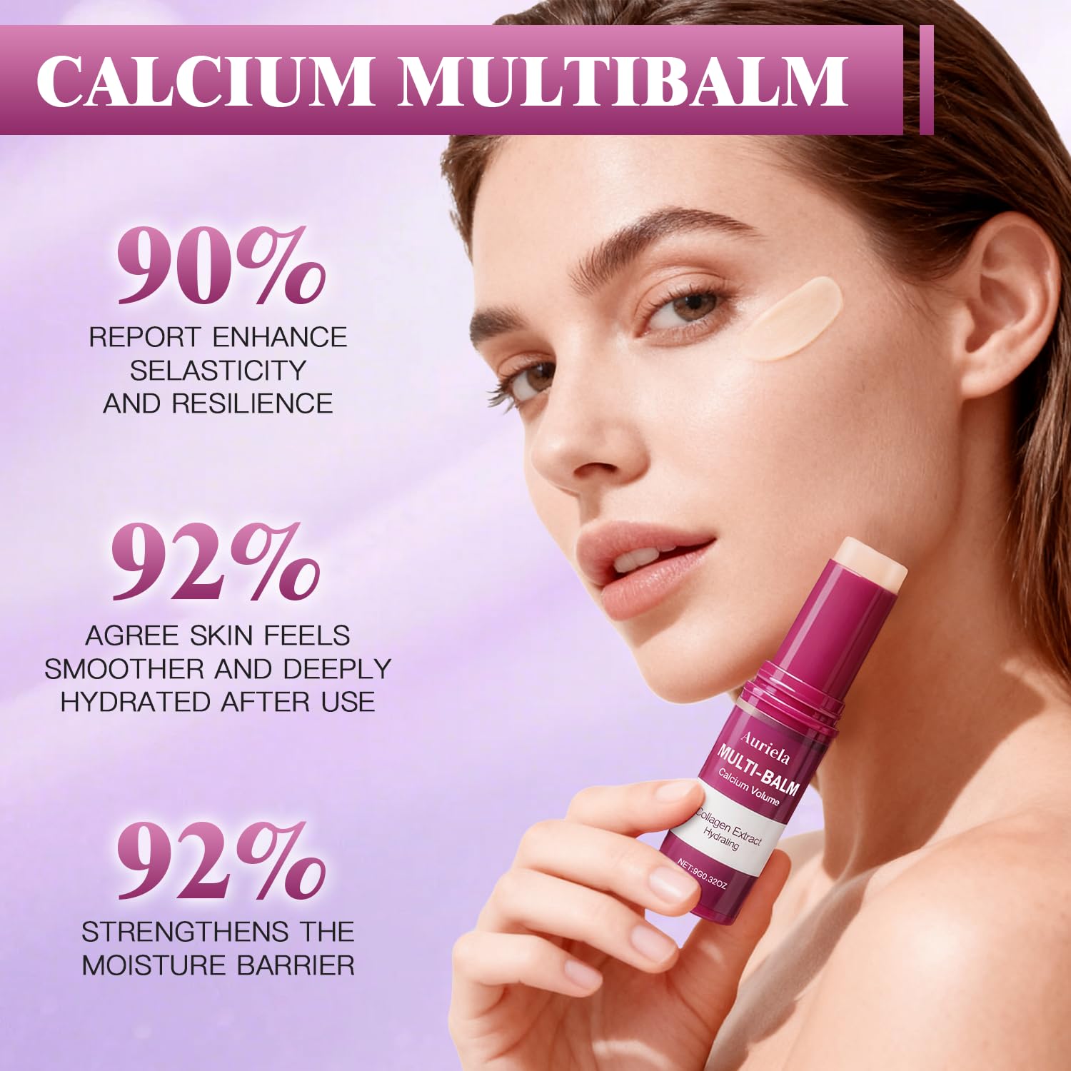 Auriela Calcium Volume Multi Balm Stick — Anti-Wrinkle, Hydration & Firming for Face, Eyes, Lips & Neck (4 pcs)