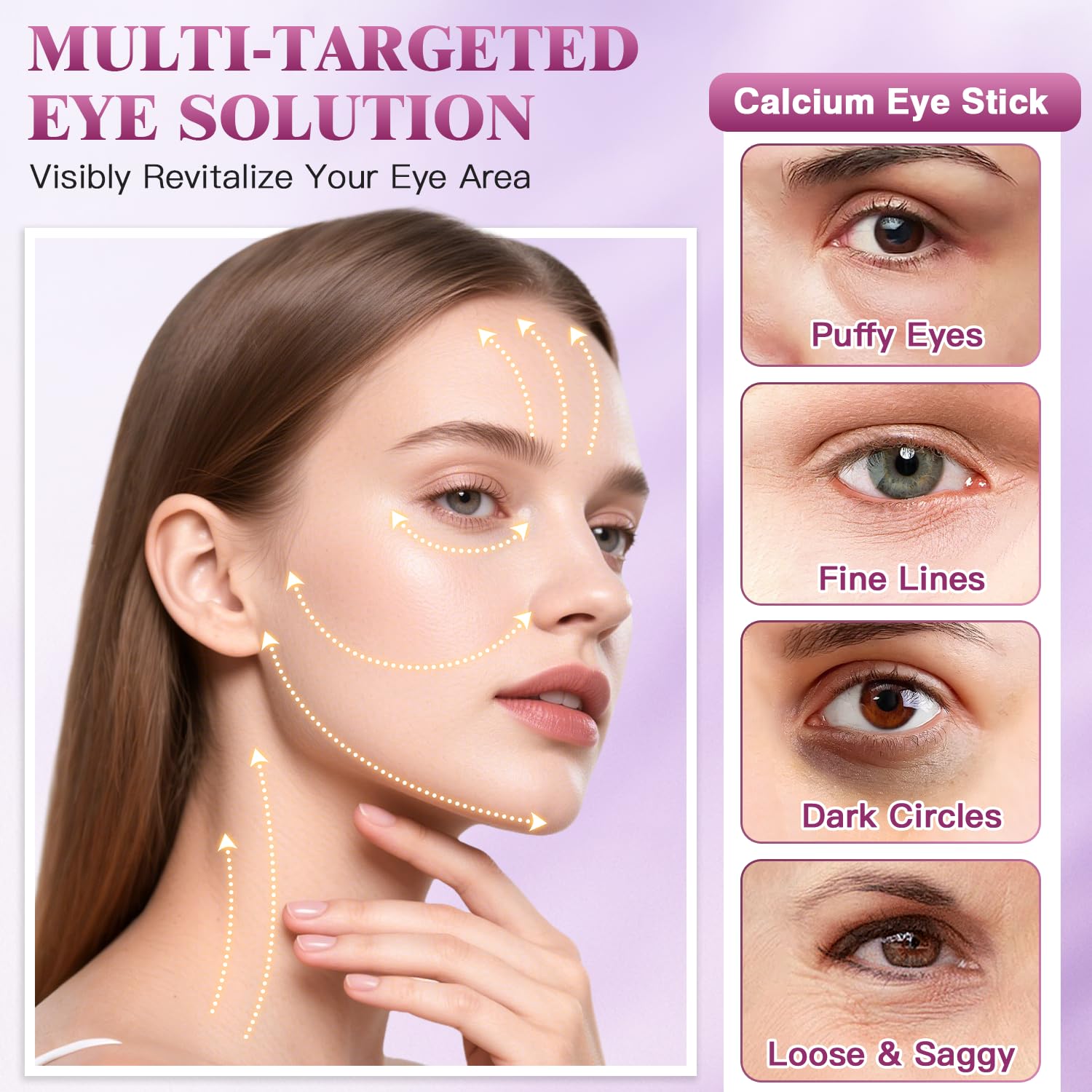 Auriela Calcium Volume Multi Balm Stick — Anti-Wrinkle, Hydration & Firming for Face, Eyes, Lips & Neck (4 pcs)