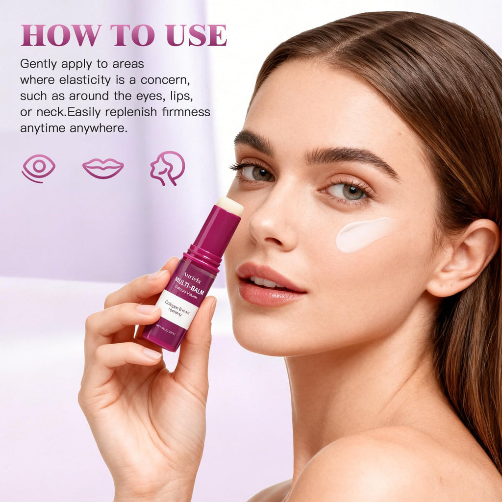 Auriela Calcium Volume Multi Balm Stick — Anti-Wrinkle, Hydration & Firming for Face, Eyes, Lips & Neck (4 pcs)