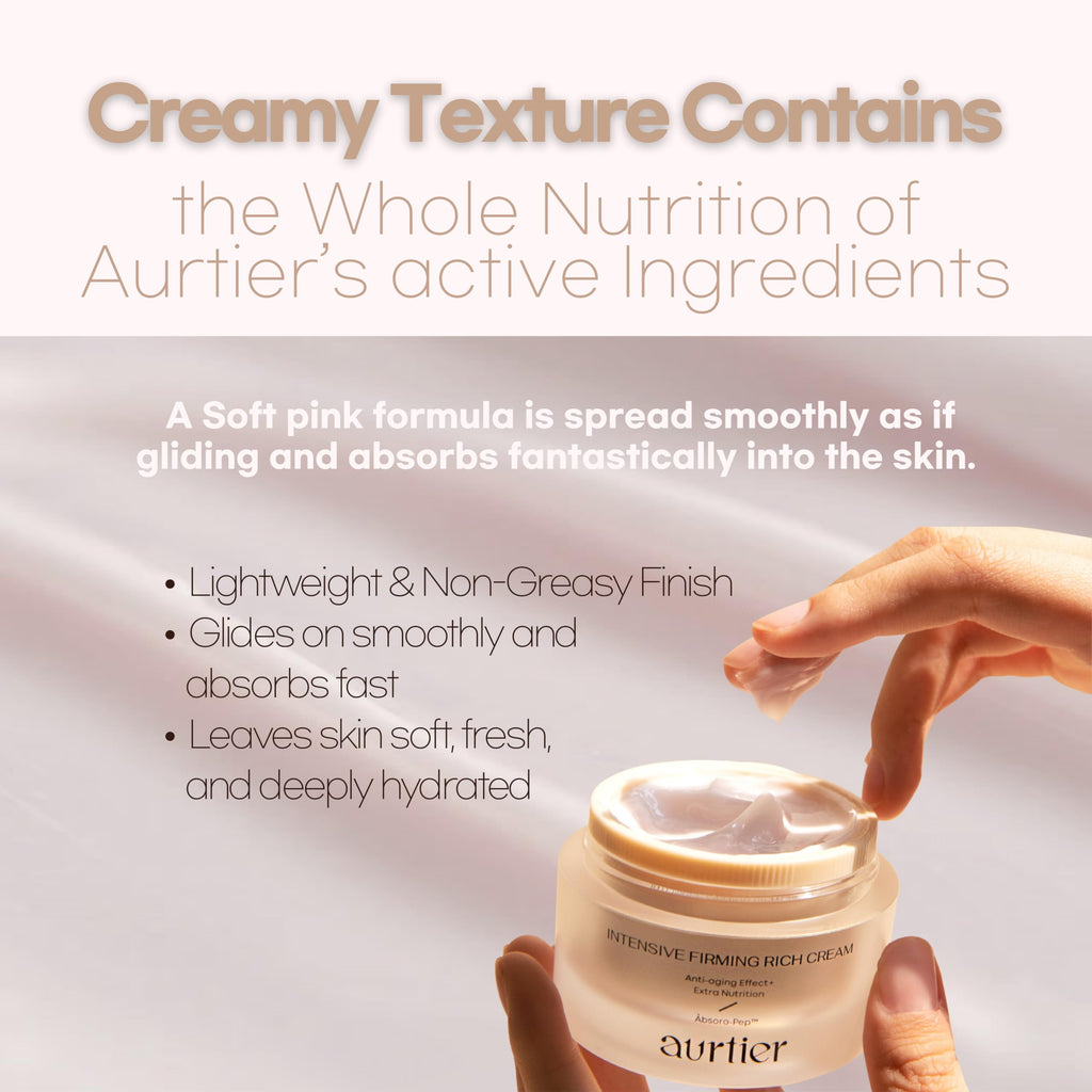 aurtier Intensive Firming Rich Cream – Peptide & Hyaluronic Acid Anti-Aging Moisturizer