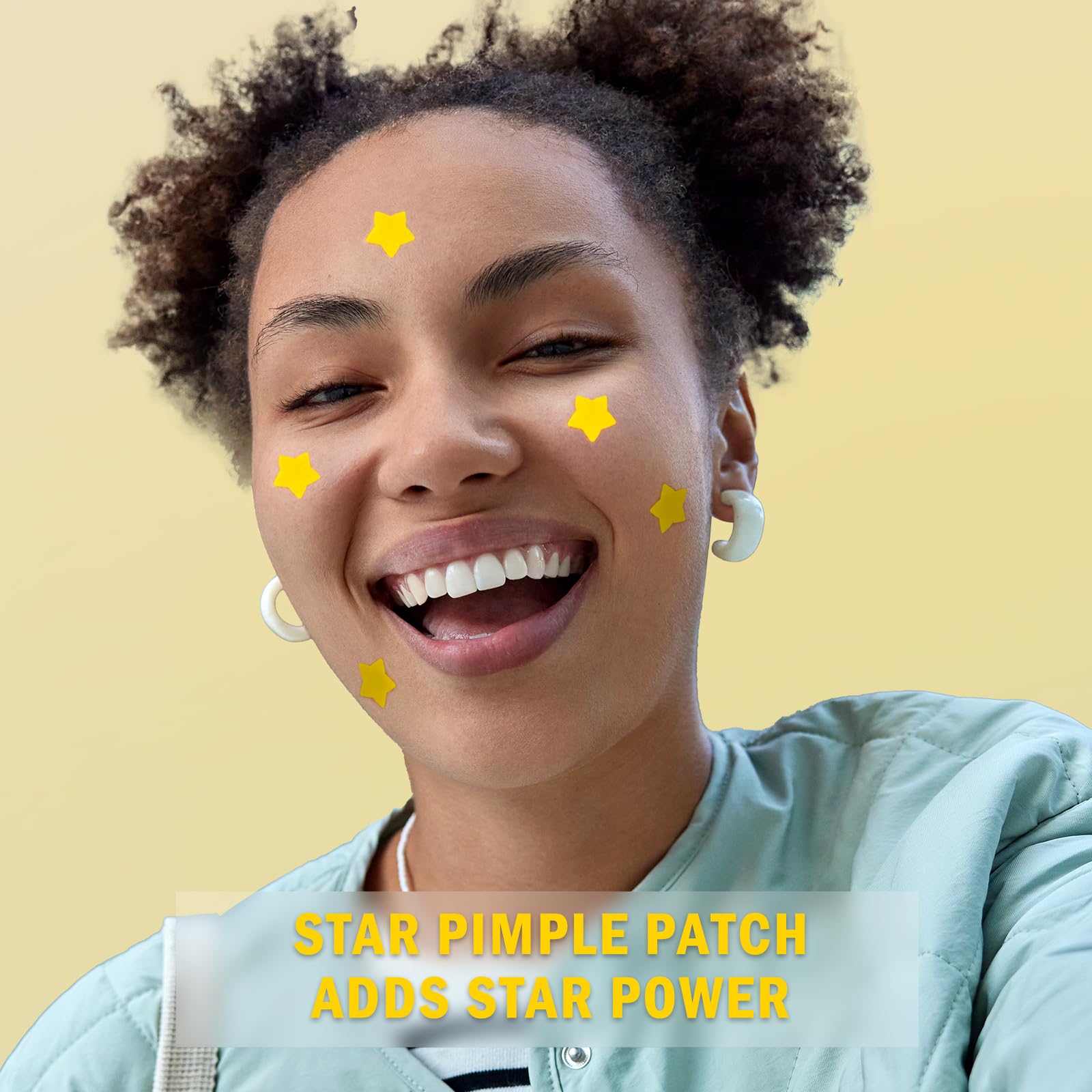 AUSLKA Star Pimple Patches - 150 Count Hydrocolloid Patches with Yellow Star Shape and Mirror