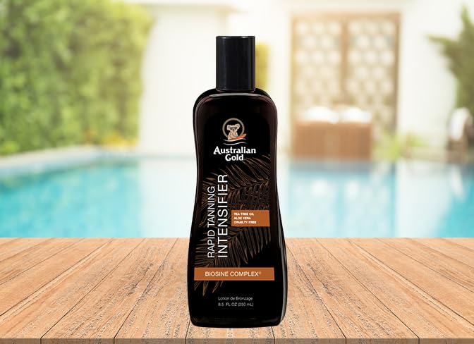 Australian Gold Rapid Tanning Intensifier Lotion – 2 Pack, 8.5 Fl Oz Each, Tea Tree Oil, Aloe Vera & Vitamin E