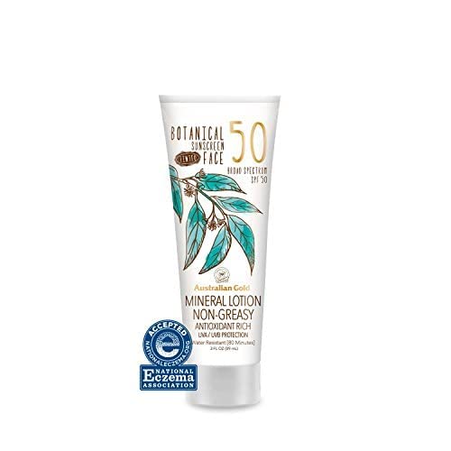 Australian Gold Botanical SPF 50 Tinted Face Mineral Lotion – Broad Spectrum, Water Resistant (3 oz)