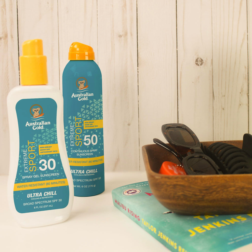 Australian Gold Extreme Continuous Spray Sunscreen SPF 30 – Coastal Breeze, Broad Spectrum, Sweat-Resistant