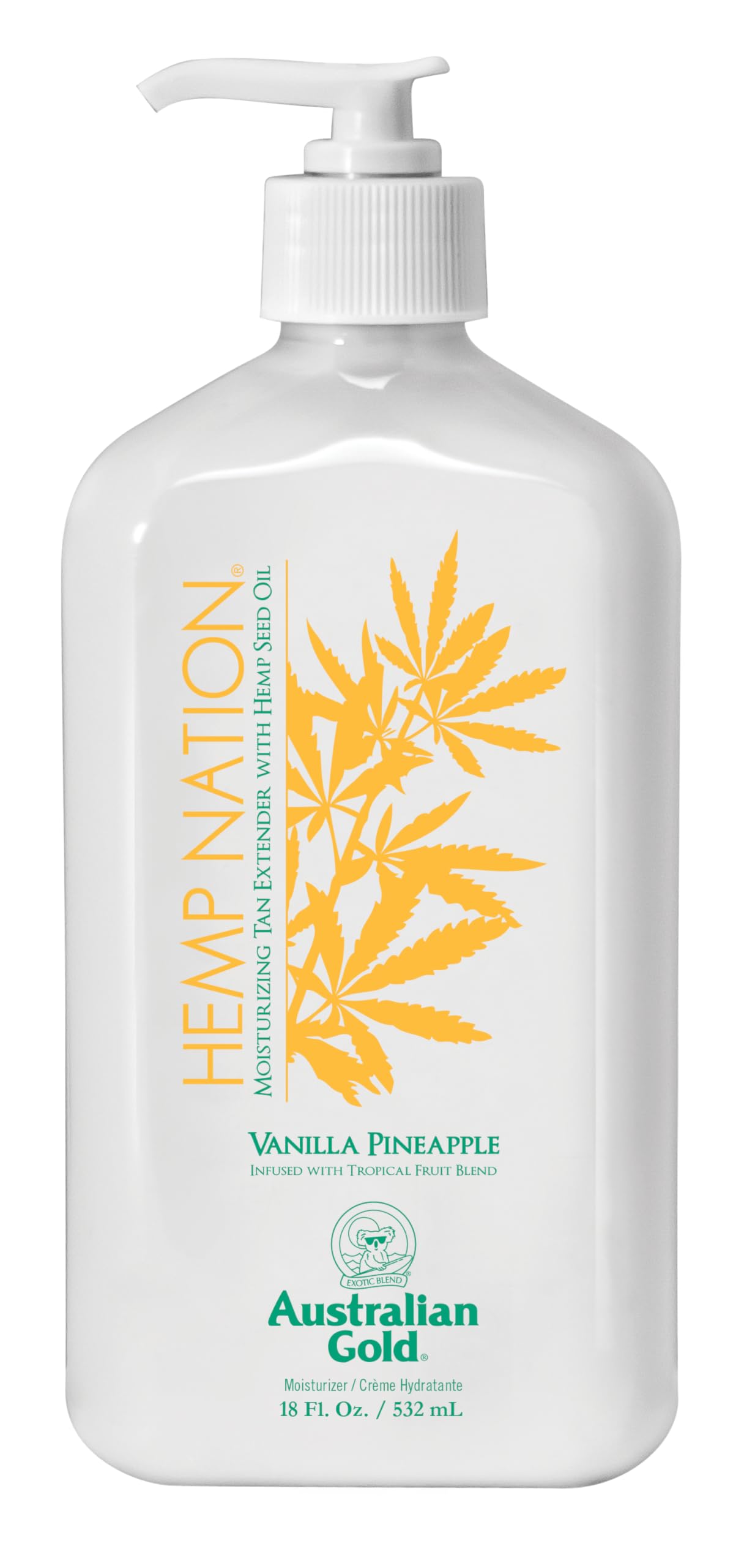 Australian Gold Hemp Nation Vanilla Pineapple Tan Extender Lotion – 18 oz