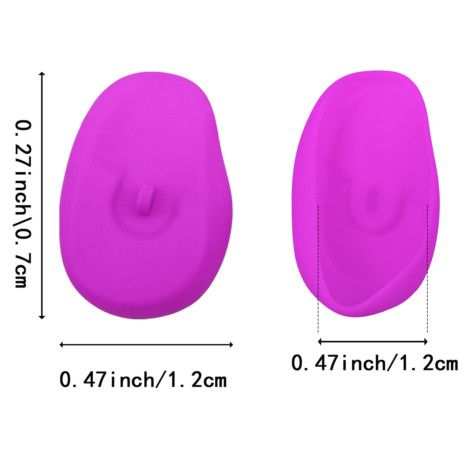 Auswalar 8 Pairs Waterproof Silicone Ear Covers – Hair Dye Earmuffs for Salon Use