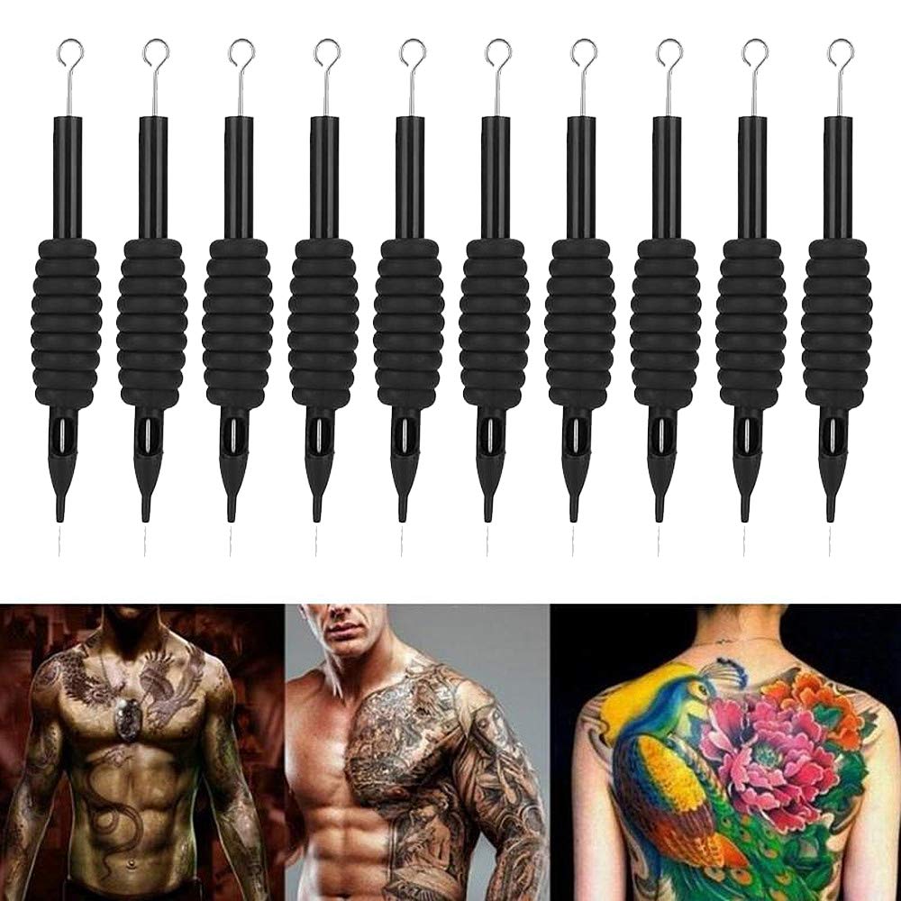 Autdor Tattoo Needles and Tubes Combo – 40Pcs Disposable Tubes with Assorted Needles (3RL-9RL, 5RS-9RS, 5M1-9M1)