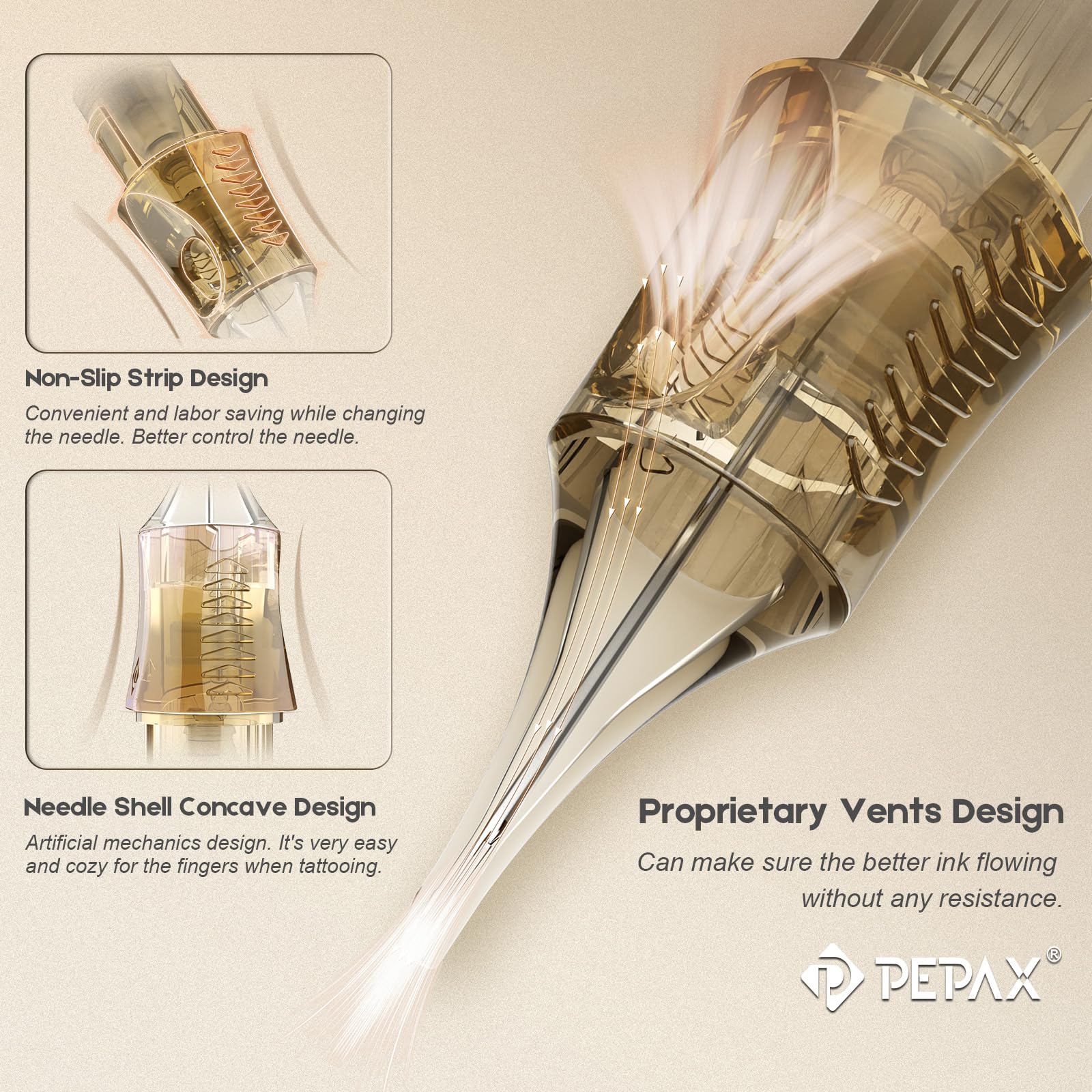 Autdor PEPAX Lance Tattoo Cartridge Sample – Mixed 10Pcs Needles (0803RLL–1209RSL) for Precision