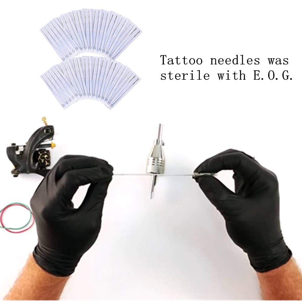Autdor Tattoo Needles Set 200PCS - Mixed RL, RS & M1 Sterile Disposable Needles for Tattoo Guns