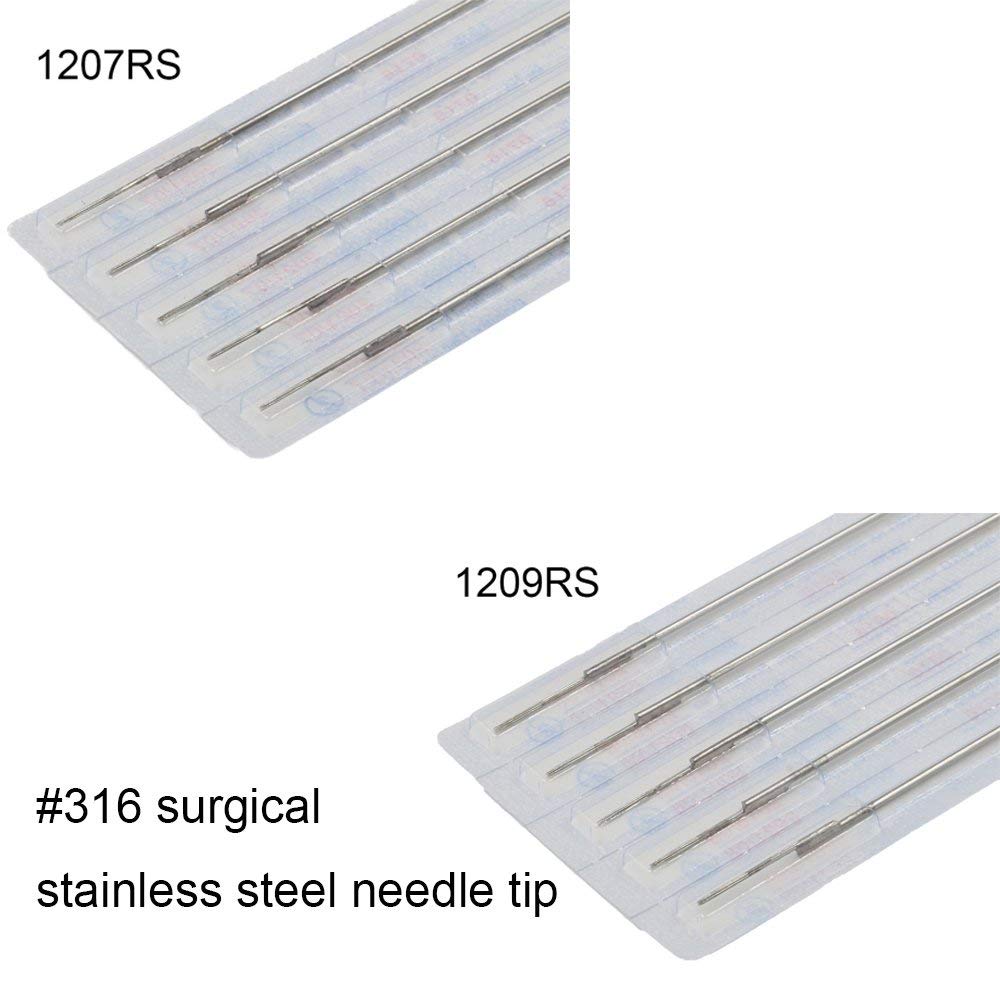 Autdor Tattoo Needles Set 200PCS - Mixed RL, RS & M1 Sterile Disposable Needles for Tattoo Guns