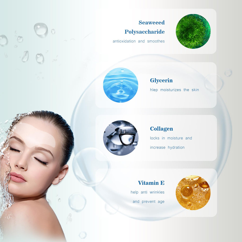 Auteek Forehead Wrinkle Patches Overnight – Collagen & Seaweed (20 Count)