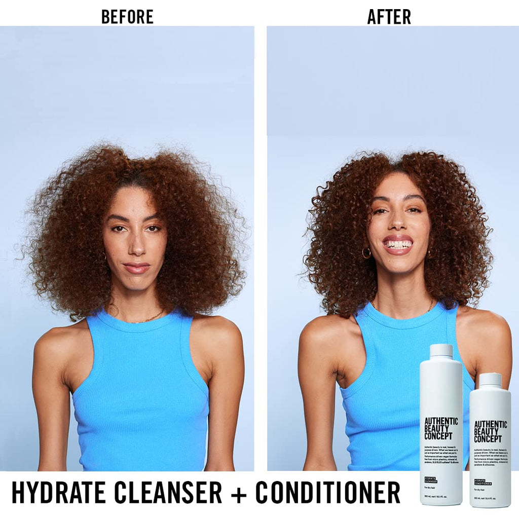 Authentic Beauty Concept Hydrate Cleanser – Moisturizing Cleansing Shampoo for Normal to Dry or Curly Hair