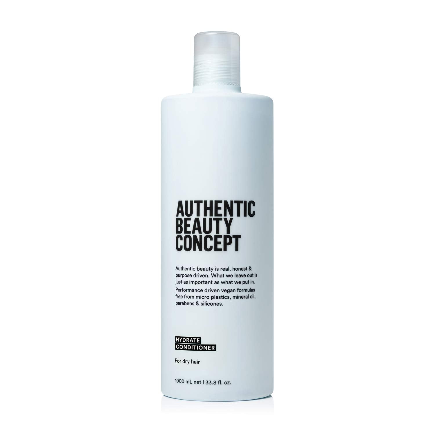 Authentic Beauty Concept Hydrate Conditioner — Hydration for Normal to Dry or Curly Hair | Vegan & Silicone-Free | 33.8 fl oz