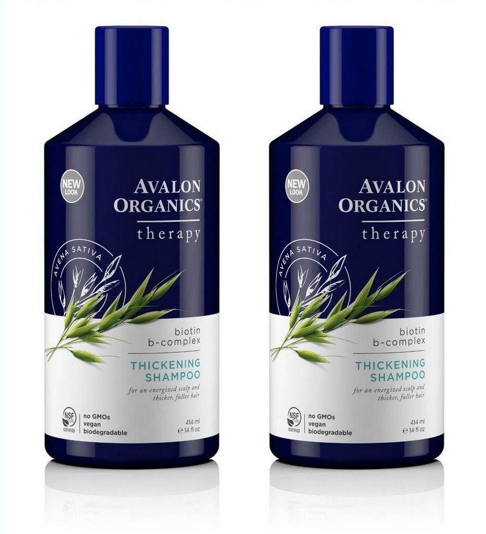 Avalon Organics Biotin B-Complex Thickening Shampoo – 14 fl oz (Pack of 2)