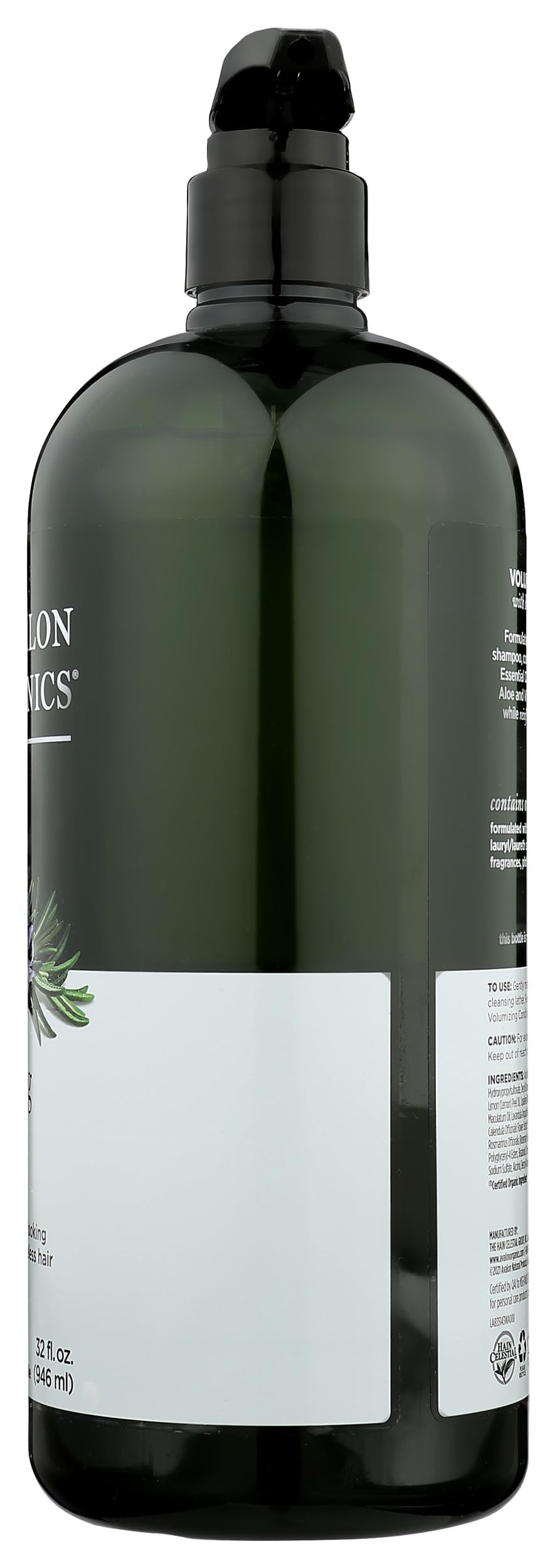 Avalon Organics Rosemary Shampoo – 32 fl oz | Volumizing, Vegan & Clean