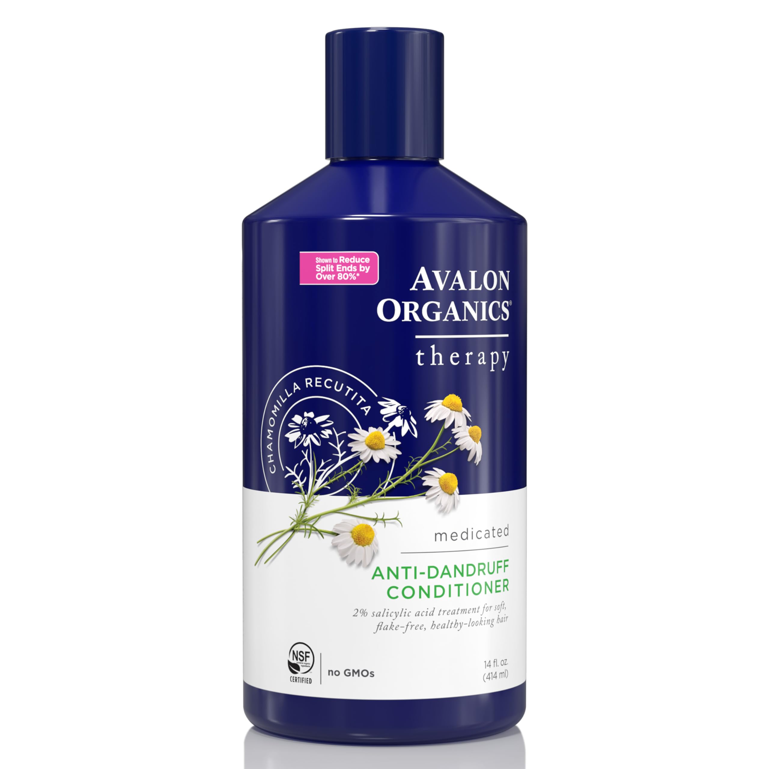 Avalon Organics Therapy Medicated Anti-Dandruff Conditioner – Soothing, Flake-Free Hair (14 oz)