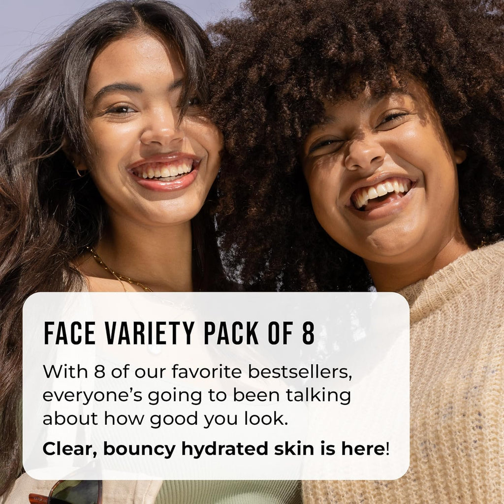 Avatara All-Stars 8-Pack Facial Sheet Masks | Clean Korean K-Beauty for Dry & Sensitive Skin (Fragrance-Free, Paraben-Free & Cruelty-Free)